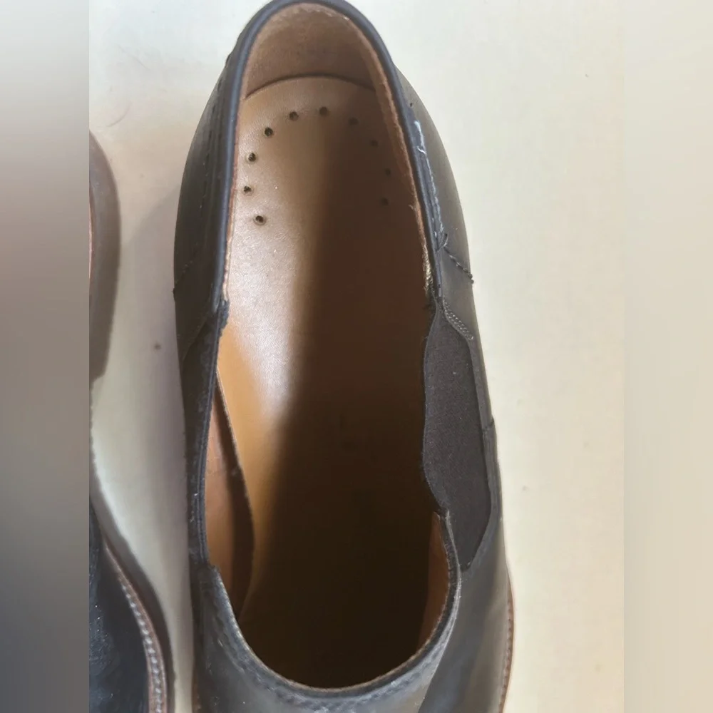 Men's Black Memphisto Leather Slip-On Shoes